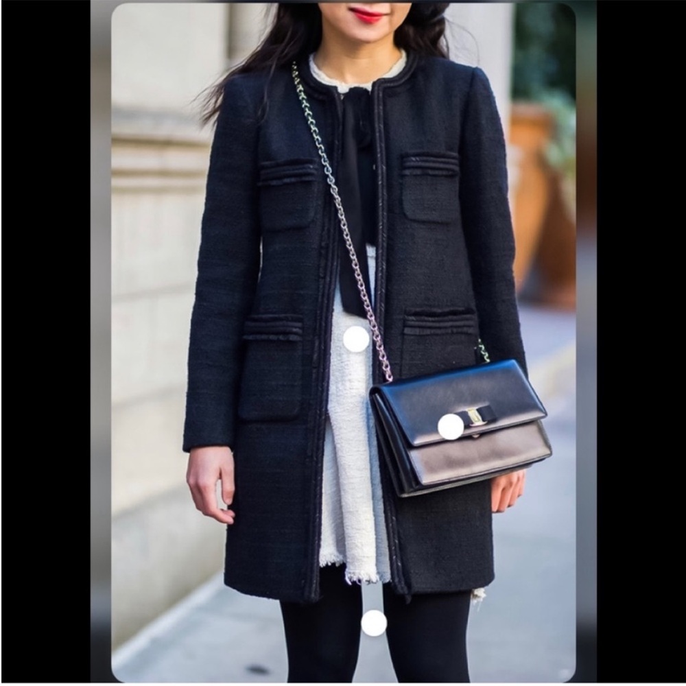 NWOT J. Crew | RARE Lady day coat | Black | Size 10P - Picture 1 of 16